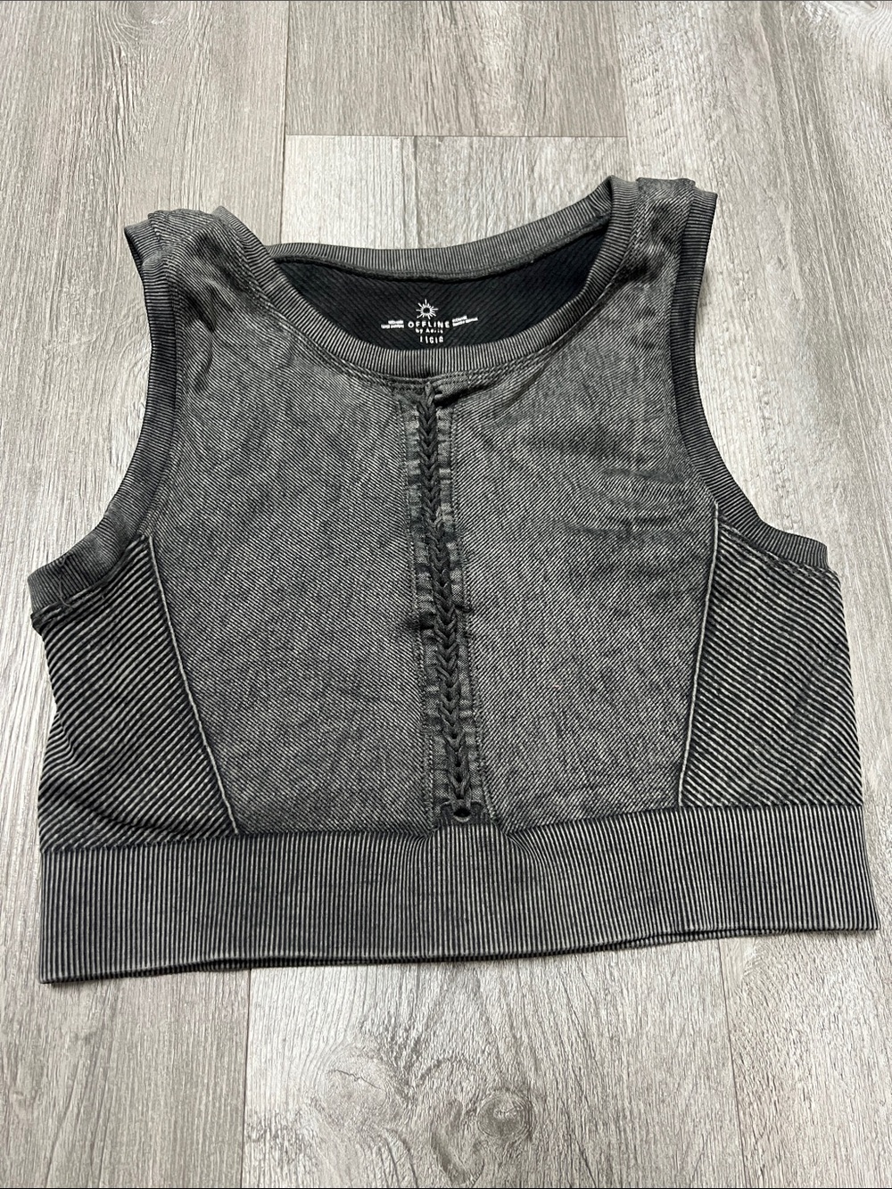 Offline by Aerie Gray Recharge Least Support Sports Bra / size L